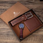 Gift Set Manufacturer - OEM/ODM Custom 6pcs Men's PU Leather Belt Wallet
