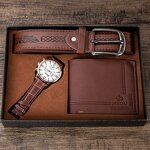 Gift Set Manufacturer - OEM/ODM Custom 6pcs Men's PU Leather Belt Wallet