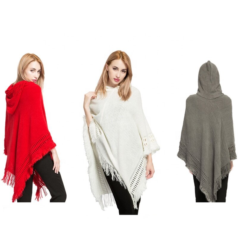 Cloak Manufacturer - OEM/ODM Custom Nordic Ethnic Thermal Knitted Poncho