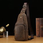 Sling Backpack Manufacturer - OEM/ODM Custom Leather Men's Travel Daypack