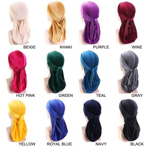 Durag Manufacturer - OEM/ODM Custom Long Tail Pirate Bonnet Velvet