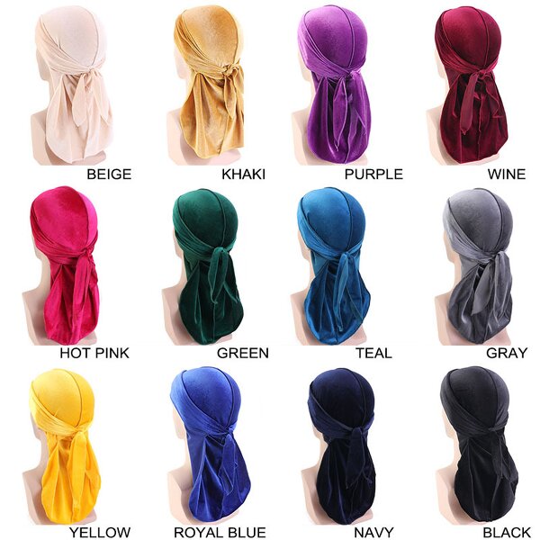 Durag Manufacturer - OEM/ODM Custom Long Tail Pirate Bonnet Velvet