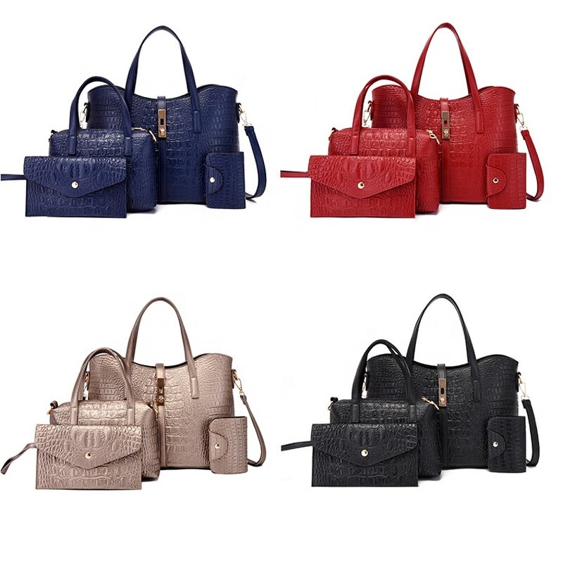 Handbag Set Manufacturer - OEM/ODM Custom Women's 4 Piece Tote Satchel Set