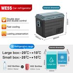 Portable Car Refrigerator Factory - 60L Dual Zone with Handle