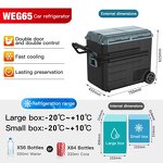 Portable Car Refrigerator Supplier - 50L Dual Control with Wheels