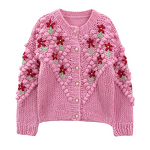 Knitted Sweater Manufacturer - OEM/ODM Custom Collarless Forest Flower Top