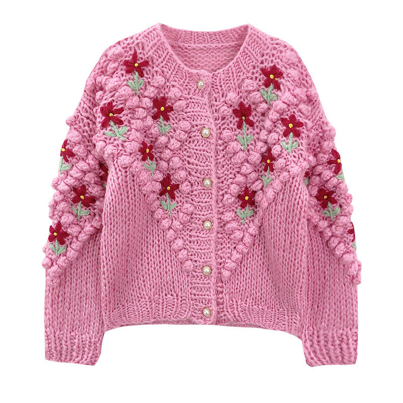 Knitted Sweater Manufacturer - OEM/ODM Custom Collarless Forest Flower Top