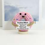 Crochet Plush Manufacturer - OEM/ODM Custom Donut Positive Quote Gift