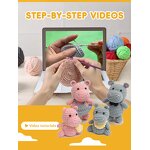 Crochet Kit Manufacturer - OEM/ODM Custom Hippo Family DIY Handcraft