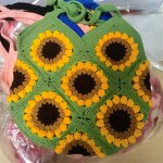 Basket Bag Manufacturer - OEM/ODM Custom Crochet Sunflower Design Tote
