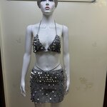 Dress Manufacturer - OEM/ODM Custom Crocheted Glitter Floor-Length Dress