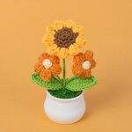 Pot Ornament Manufacturer - OEM/ODM Custom Sunflower Knitted Gift