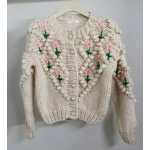 Knitted Sweater Manufacturer - OEM/ODM Custom Collarless Forest Flower Top