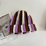 Wool Hat Manufacturer - OEM/ODM Custom Retro Crocheted Vertical Stripes