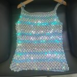 Crochet Top Manufacturer - OEM/ODM Custom Women's Square Sequin Strap