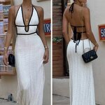 Long Dress Manufacturer - OEM/ODM Custom European American V-Neck Backless