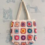 Crochet Handbag Manufacturer - OEM/ODM Custom Granny Square Tote Two Handles