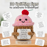 Crochet Doll Manufacturer - OEM/ODM Custom Cupcake Positive Quote Ornament