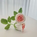Crochet Bouquet Manufacturer - OEM/ODM Custom Woven Artificial Rose Wine