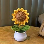Crochet Ornament Manufacturer - OEM/ODM Custom Sunflower Pot Halloween Gift
