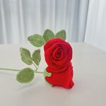 Crochet Bouquet Manufacturer - OEM/ODM Custom Woven Artificial Rose Wine