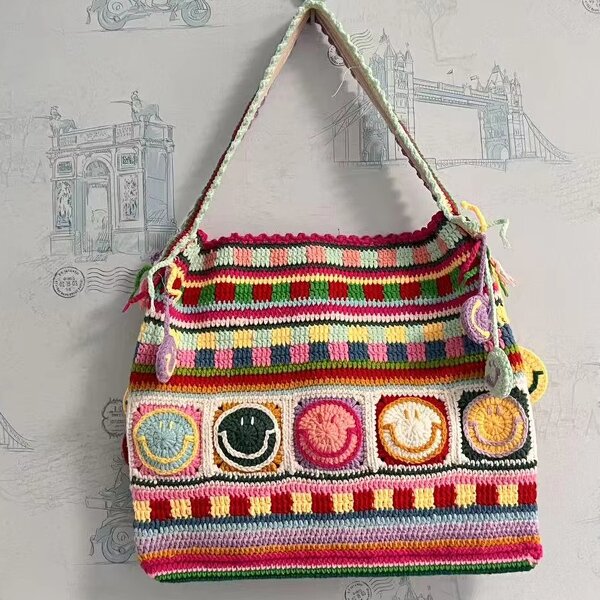 Tote Bag Manufacturer - OEM/ODM Custom Handmade Crochet Girl Flower Bag