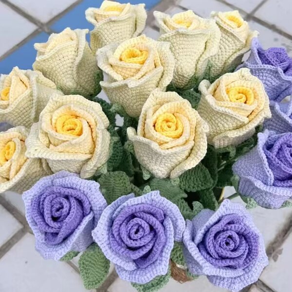 Crocheted Rose Manufacturer - OEM/ODM Custom Bubble Rose Simulation Flower