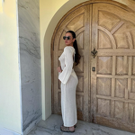 Long Skirt Manufacturer - OEM/ODM Custom Elegant Chiffon Open Back