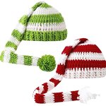 Santa Hat Manufacturer - OEM/ODM Custom Christmas Striped Crochet Baby Prop