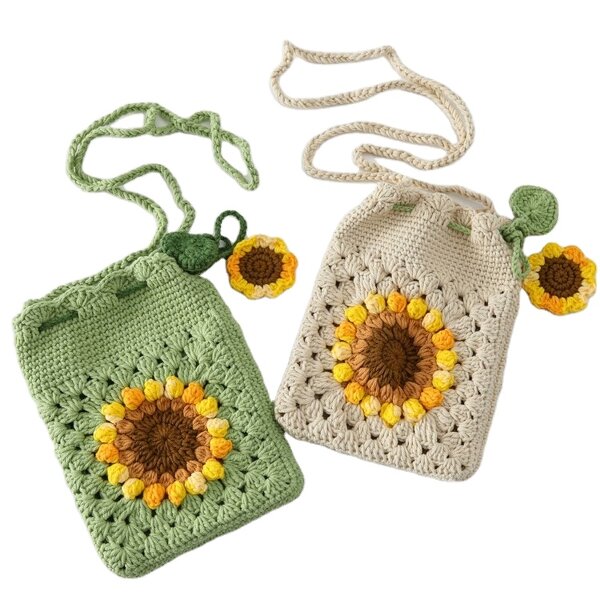 Crossbody Bag Manufacturer - OEM/ODM Custom Handmade Sunflower Mini Phone