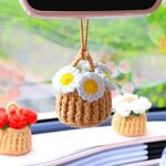 Crochet Basket Manufacturer - OEM/ODM Custom Mini Flower Car Desk Decor