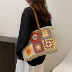 Straw Bag Manufacturer - OEM/ODM Custom Retro Flower Woven Beach Shoulder