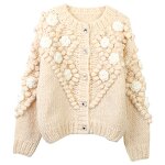 Knitted Sweater Manufacturer - OEM/ODM Custom Collarless Forest Flower Top