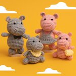 Crochet Kit Manufacturer - OEM/ODM Custom Hippo Family DIY Handcraft
