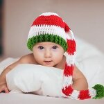 Santa Hat Manufacturer - OEM/ODM Custom Christmas Striped Crochet Baby Prop