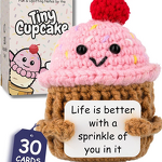 Crochet Doll Manufacturer - OEM/ODM Custom Cupcake Positive Quote Ornament