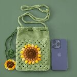 Crossbody Bag Manufacturer - OEM/ODM Custom Handmade Sunflower Mini Phone