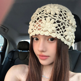 Headscarf Hat Manufacturer - OEM/ODM Custom Women's Retro Hollow Floral