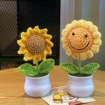 Crochet Ornament Manufacturer - OEM/ODM Custom Sunflower Pot Halloween Gift