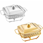 Food Warmer Manufacturer - OEM/ODM Custom 2L Golden Stainless Steel Glass
