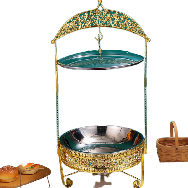 Buffet Stove Manufacturer - OEM/ODM Custom Luxury Gold Colored Diamond Visual