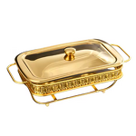 Food Warmer Manufacturer - OEM/ODM Custom 2L Gas Stainless Steel Gold Buffet