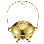 Food Warmer Set Manufacturer - OEM/ODM Custom 4.5L Gold Hanging Lid Container