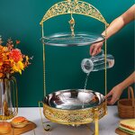 Buffet Stove Manufacturer - OEM/ODM Custom Luxury Gold Colored Diamond Visual