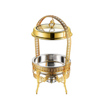 Chafing Dish Manufacturer - OEM/ODM Custom 9L Gold Hanging Hinged Lid
