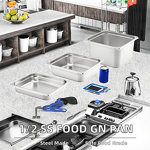 GN Pan Manufacturer - OEM/ODM Custom 1/2 15cm Stacked Multifunction Stainless