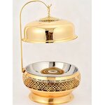 Food Warmer Set Manufacturer - OEM/ODM Custom 4.5L Gold Hanging Lid Container