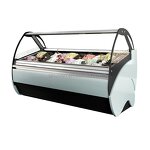 Ice Cream Display Freezer Manufacturer - Curved Glass Door Countertop