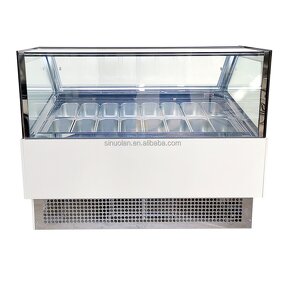 Ice Cream Display Freezer Supplier - CE 16 Plates Gelato Showcase