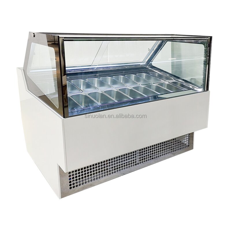 Ice Cream Display Refrigerator Factory - 16 Pans Gelato Freezer